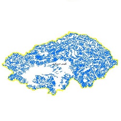 نقشه آبراهه های حوضه آبریز کویر مرکزی