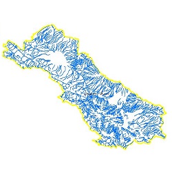 نقشه آبراهه های حوضه آبریز کویر ابرکوه – سیرجان